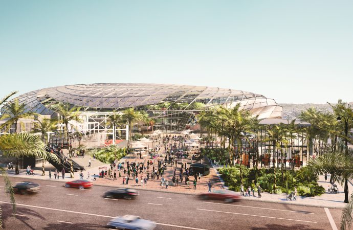 ‘Net zero’ greenhouse gas emissions pledged by LA Clippers for new venue
